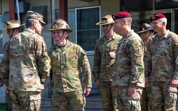 Distinguished Visitors Attend Yama Sakura 91 Exercise Control Area at Camp Higashi-Chitose