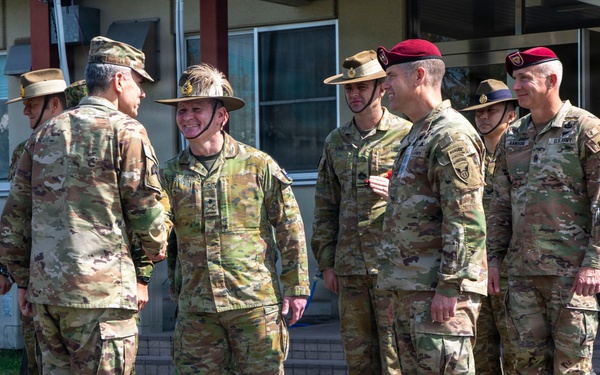 Distinguished Visitors Attend Yama Sakura 91 Exercise Control Area at Camp Higashi-Chitose