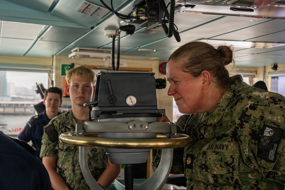 Pacific Partnership 2026 tours the British Royal Navy Batch 2 River-class offshore patrol vessel HMS Tamar (P233) in Kota Kinabalu, Malaysia