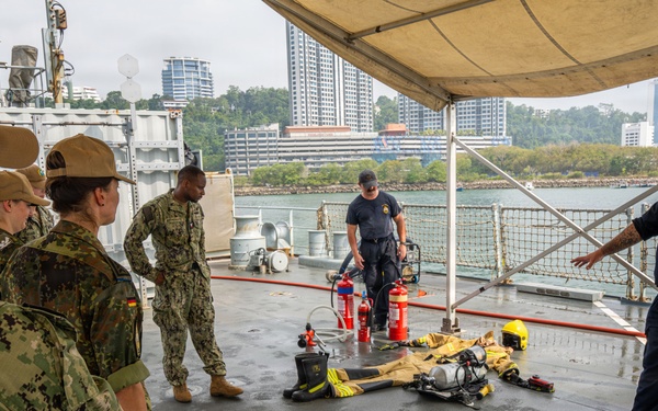 Pacific Partnership 2026 tours the British Royal Navy Batch 2 River-class offshore patrol vessel HMS Tamar (P233) in Kota Kinabalu, Malaysia
