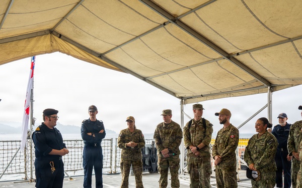 Pacific Partnership 2026 tours the British Royal Navy Batch 2 River-class offshore patrol vessel HMS Tamar (P233) in Kota Kinabalu, Malaysia