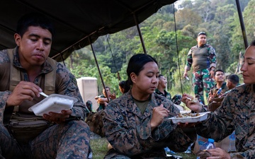 Super Garuda Shield: MRF-D Marines, Indonesian marines, Korean marines, Japanese soldiers conduct jungle patrol training