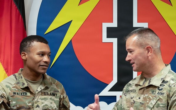 MDC-E Commander Reenlists Sgt. Darius Walker
