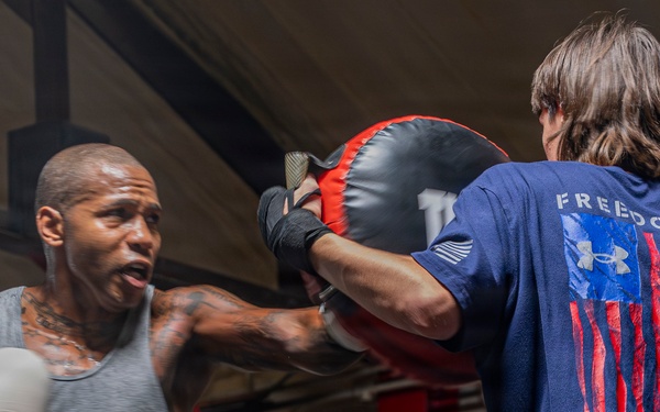 Sgt. 1st Class Corey Gulley trains for Fort Hood Fight Night