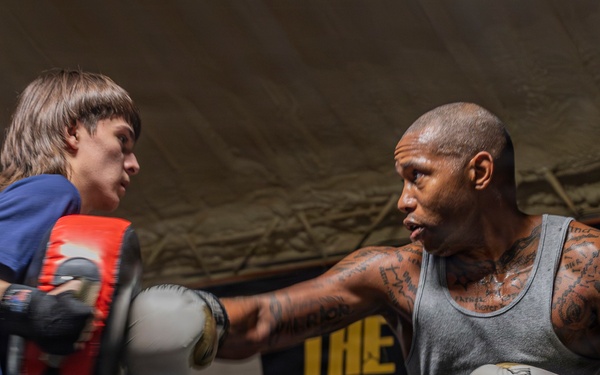 Sgt. 1st Class Corey Gulley trains for Fort Hood Fight Night