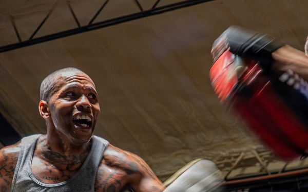 Sgt. 1st Class Corey Gulley trains for Fort Hood Fight Night