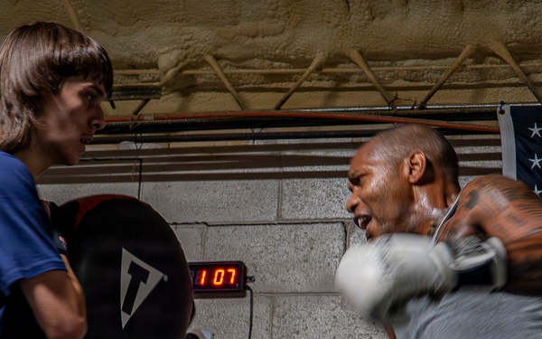 Sgt. 1st Class Corey Gulley trains for Fort Hood Fight Night