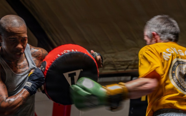 Sgt. 1st Class Corey Gulley trains for Fort Hood Fight Night