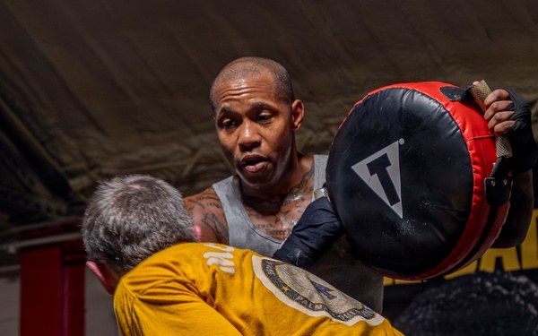Sgt. 1st Class Corey Gulley trains for Fort Hood Fight Night