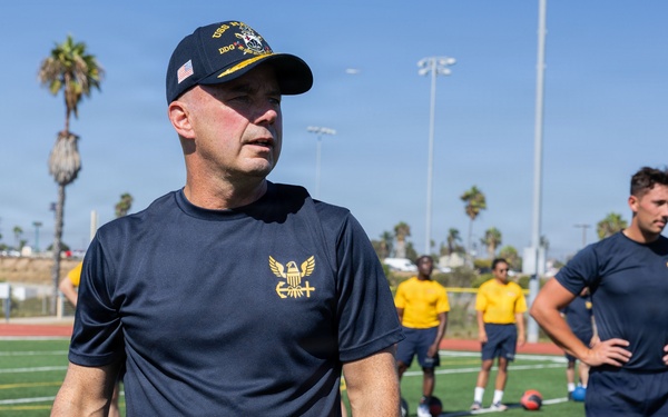 Vice Chief of Naval Operations Oversees USS Halsey's (DDG-97) Physical Training