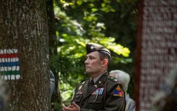 U.S. and British Army leaders commemorate the 82nd anniversary of the Battle of Osowe Grzędy in Poland