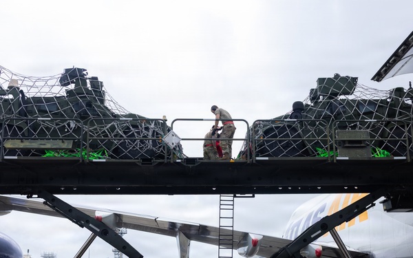 U.S. Marines with 12th LAAB offload MADIS