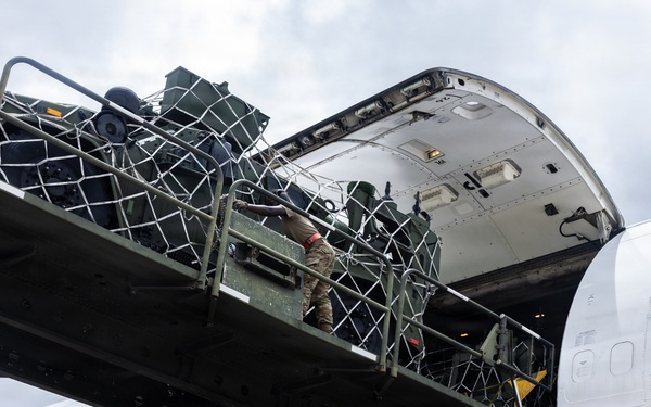 U.S. Marines with 12th LAAB offload MADIS