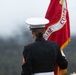 U.S. Marine Corps Mounted Color Guard presents the colors for the Big Bear Rodeo