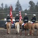 U.S. Marine Corps Mounted Color Guard presents the colors for the Big Bear Rodeo