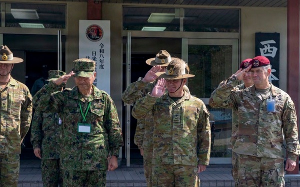 Distinguished Visitors Attend Yama Sakura 91 Exercise Control Area at Camp Higashi-Chitose