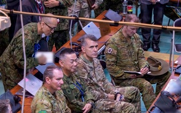 Distinguished Visitors Attend Yama Sakura 91 Exercise Control Area at Camp Higashi-Chitose