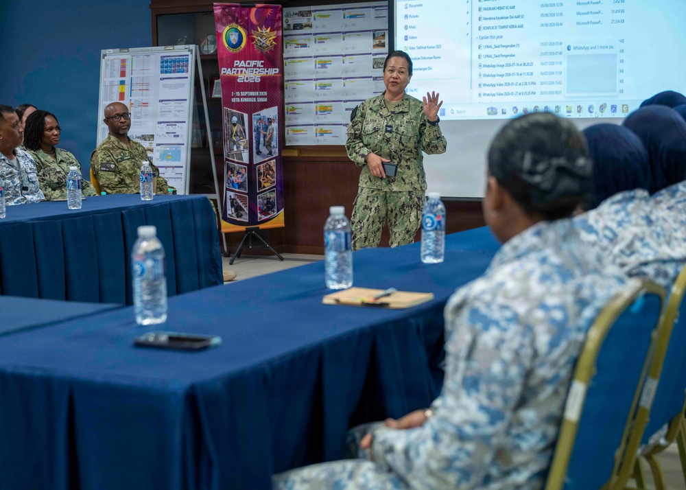 Pacific Partnership 2026 conducts a Reserve Officer Training Unit (ROTC) engagement with students at Institut Tadbiran Awam Negara Sabah in Kota Kinabalu, Malaysia