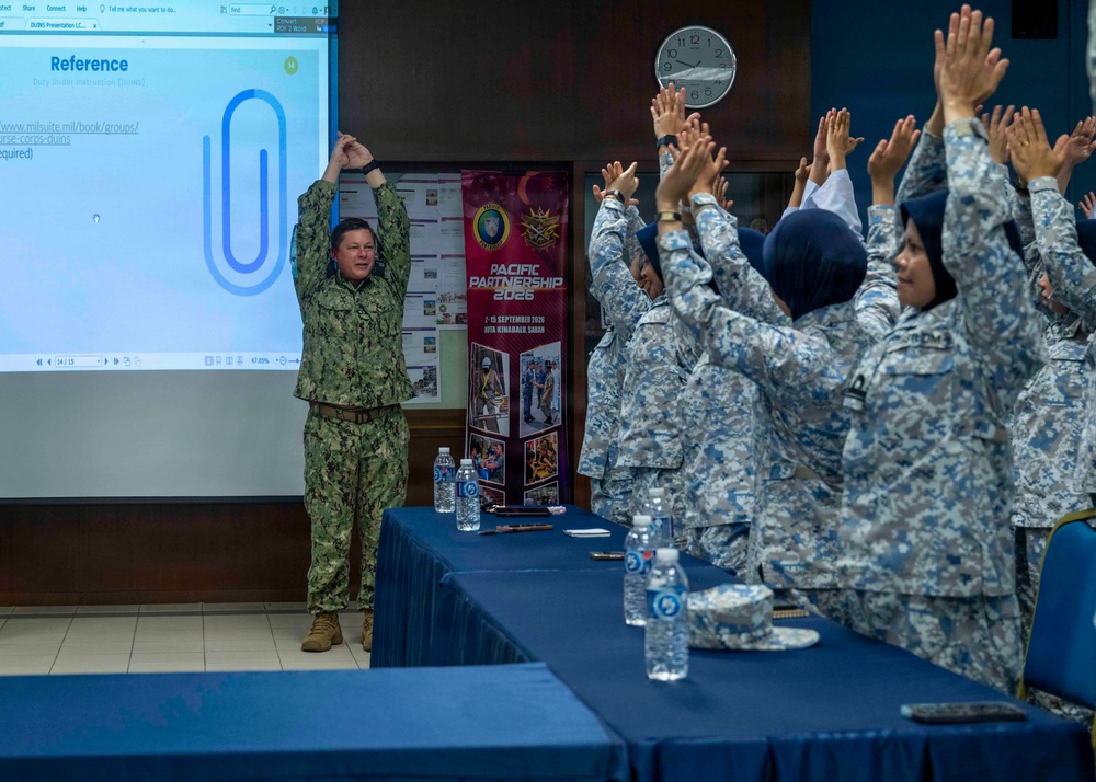 Pacific Partnership 2026 conducts a Reserve Officer Training Unit (ROTC) engagement with students at Institut Tadbiran Awam Negara Sabah in Kota Kinabalu, Malaysia