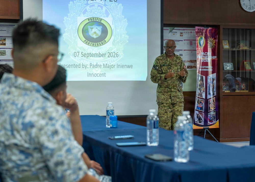 Pacific Partnership 2026 conducts a Reserve Officer Training Unit (ROTC) engagement with students at Institut Tadbiran Awam Negara Sabah in Kota Kinabalu, Malaysia