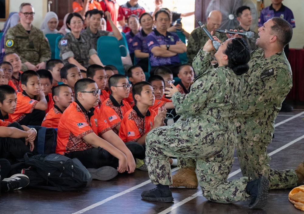 Pacific Partnership 2026 conducts host nation outreach event at Sekolah Menengah Kebangsaan Datuk Peter Mojuntin school in Kota Kinabalu, Malaysia