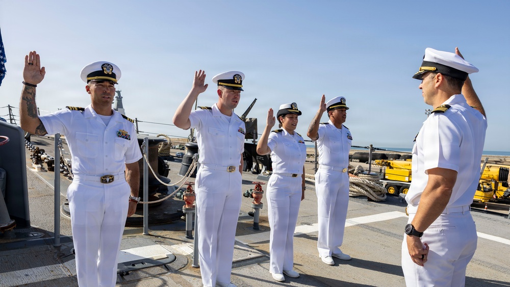 Officer Promotion Ceremony on DDG 117