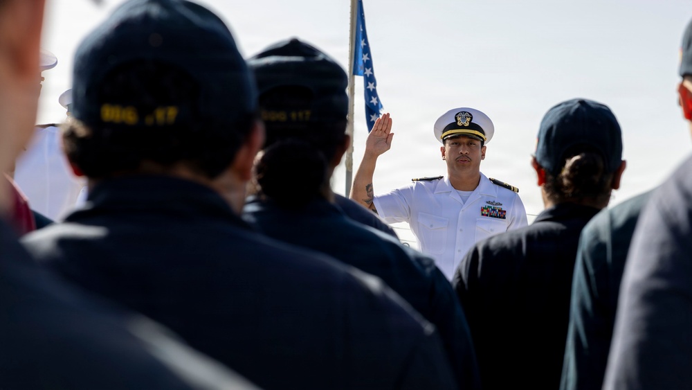 Officer Promotion Ceremony on DDG 117