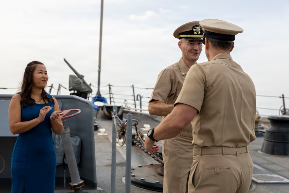 Lt. Brown Promotion Ceremony on DDG 117