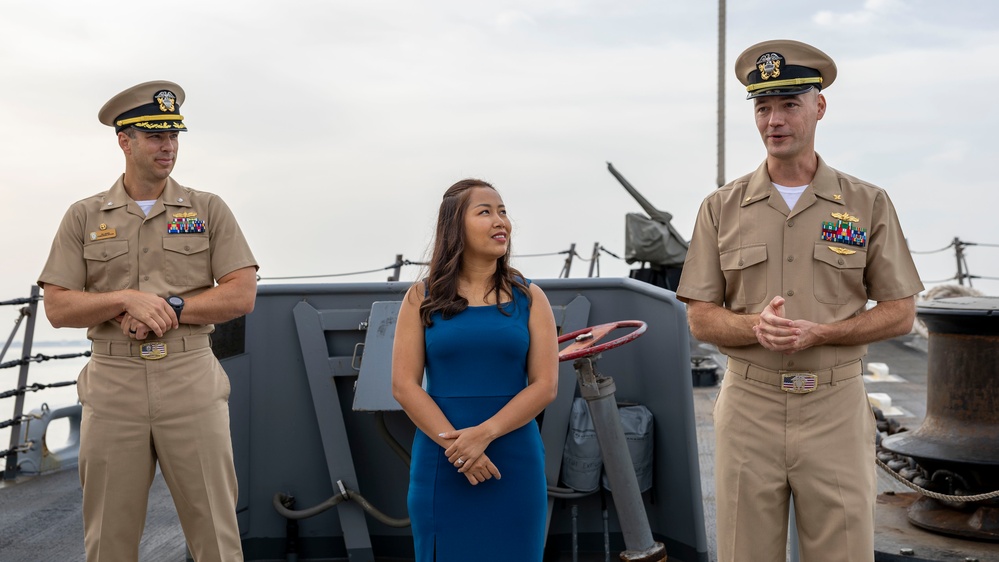 Lt. Brown Promotion Ceremony on DDG 117
