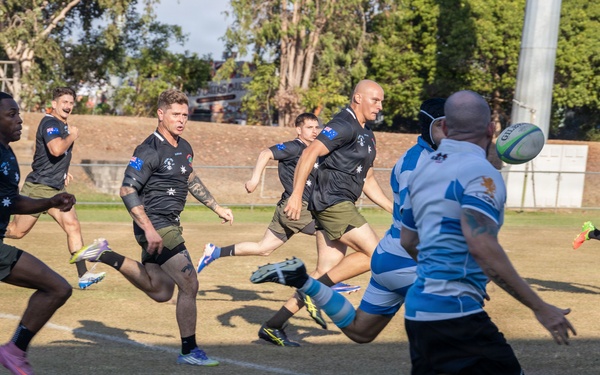 MRF-D Marines play rugby against Darwin Stray Cats at 9/11 memorial game