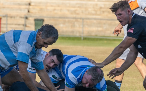 MRF-D Marines play rugby against Darwin Stray Cats at 9/11 memorial game