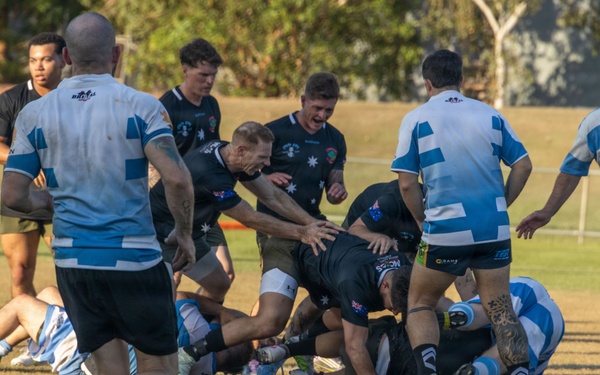 MRF-D Marines play rugby against Darwin Stray Cats at 9/11 memorial game
