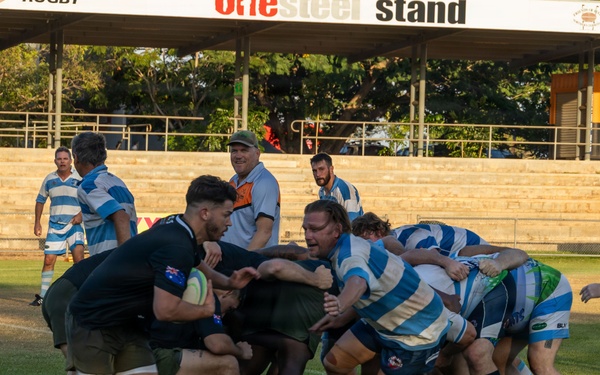 MRF-D Marines play rugby against Darwin Stray Cats at 9/11 memorial game