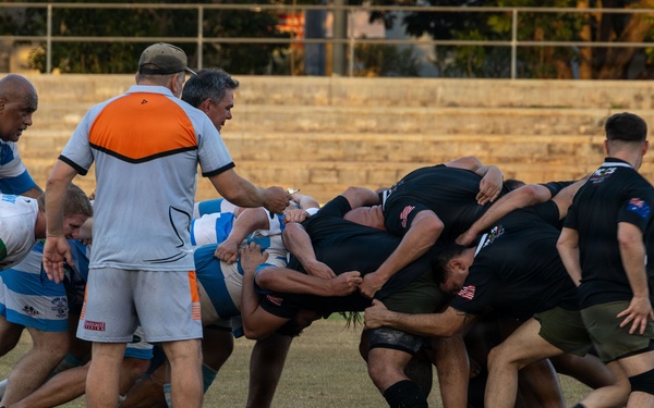 MRF-D Marines play rugby against Darwin Stray Cats at 9/11 memorial game
