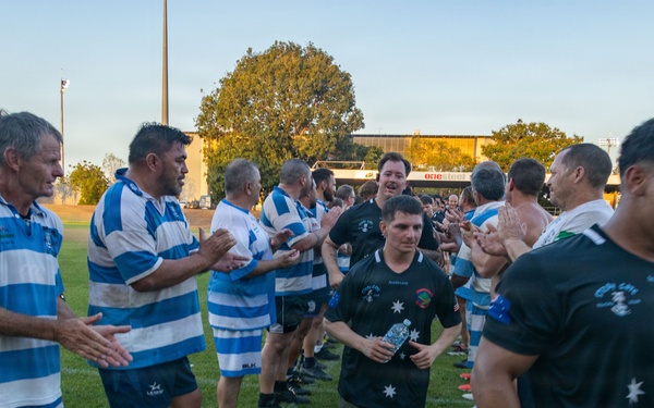 MRF-D Marines play rugby against Darwin Stray Cats at 9/11 memorial game