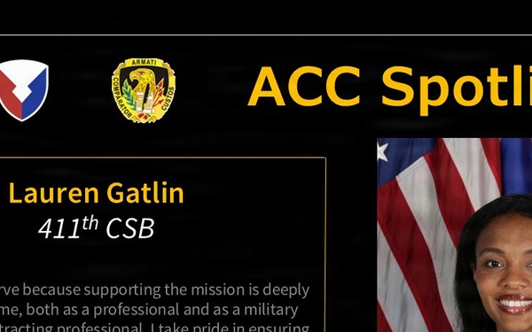 ACC Spotlight - Lauren Gatlin, 411th Contracting Support Brigade
