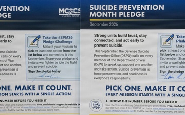 MCAS Cherry Point &amp; MCCS leadership sign a Suicide Prevention Month pledge