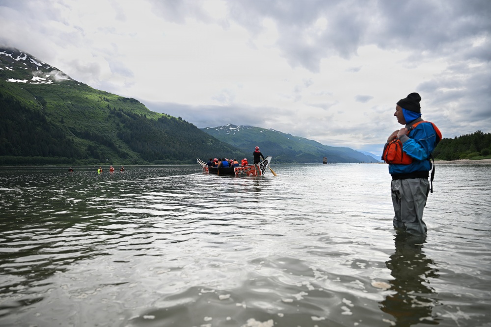 Coast Guard, Alaska Boating Safety Host Cold-Water Training for Tlingit and Haida Canoe Journey Participants, Juneau
