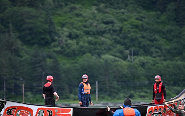 Coast Guard, Alaska Boating Safety Host Cold-Water Training for Tlingit and Haida Canoe Journey Participants, Juneau