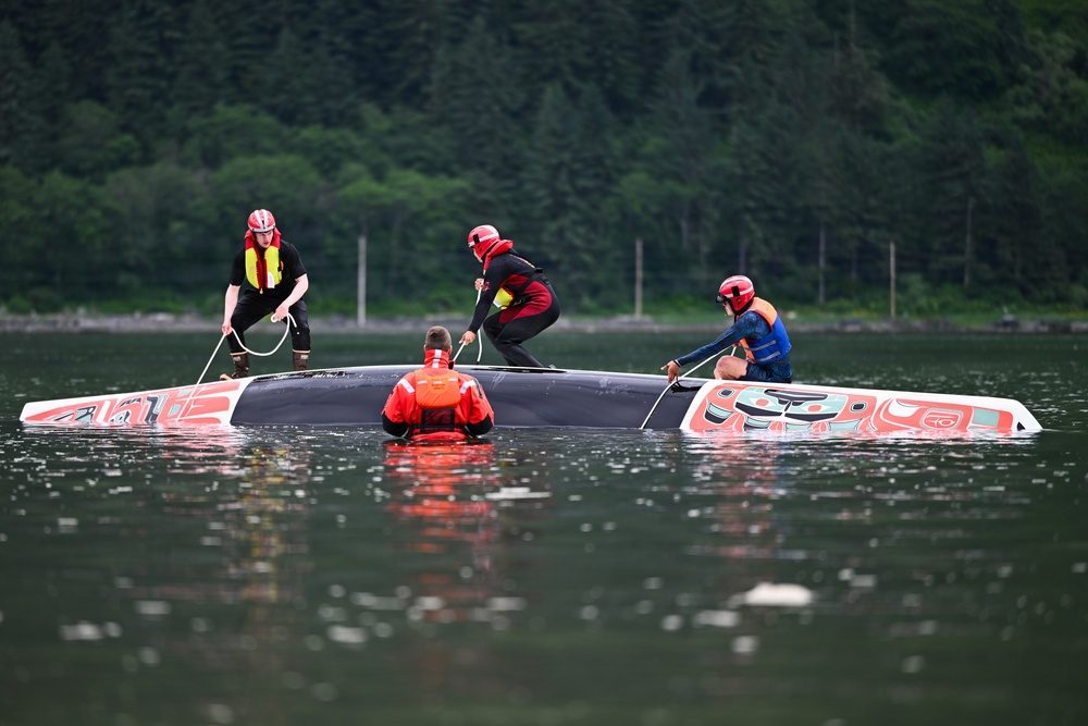 Coast Guard, Alaska Boating Safety Host Cold-Water Training for Tlingit and Haida Canoe Journey Participants, Juneau