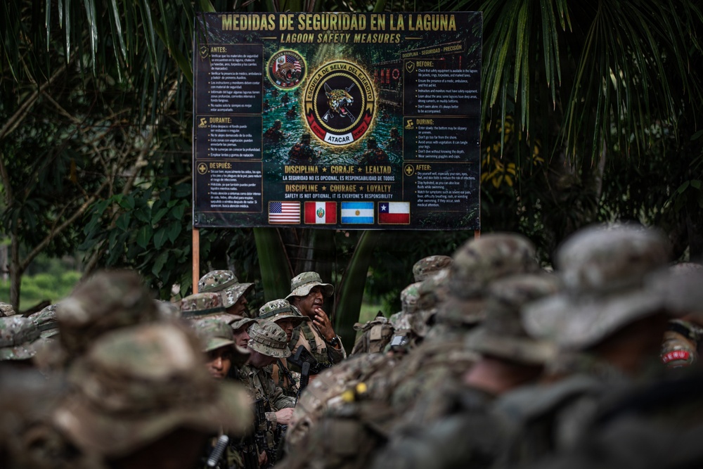 Multinational Soldiers participate in Jungle Swim Training, SV26