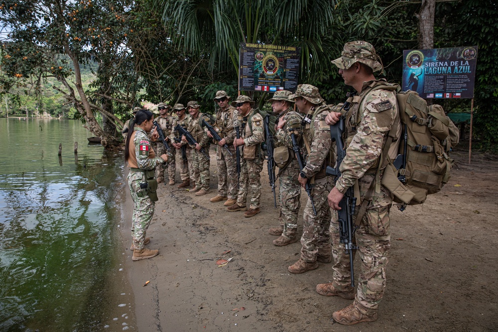 Multinational Soldiers participate in Jungle Swim Training, SV26