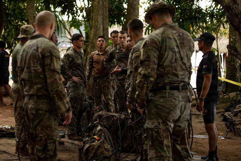 Multinational Soldiers participate in Jungle Swim Training, SV26