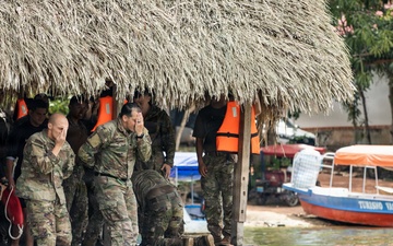 Multinational Soldiers participate in Jungle Swim Training, SV26