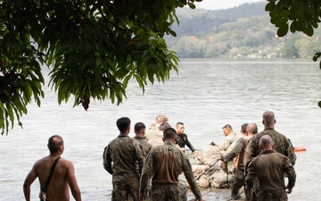 Multinational Soldiers participate in Jungle Swim Training, SV26
