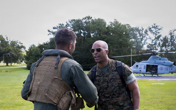 MCI-East Commanding General Conducts Aerial Tour