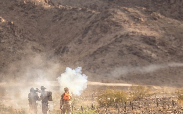 U.S. Marines with Golf Co., 2nd Bn., 1st Marines conduct company-level assault