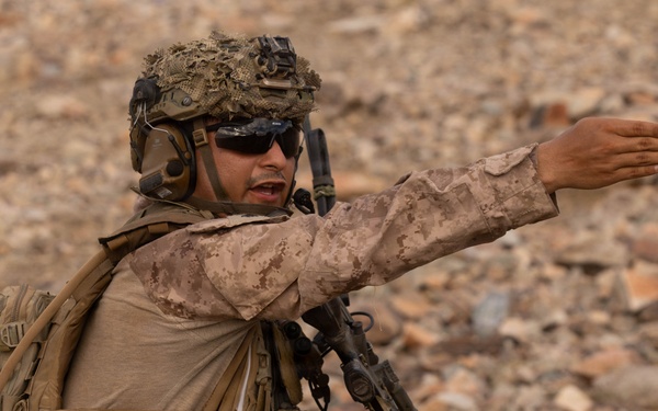 U.S. Marines with Golf Co., 2nd Bn., 1st Marines conduct company-level assault