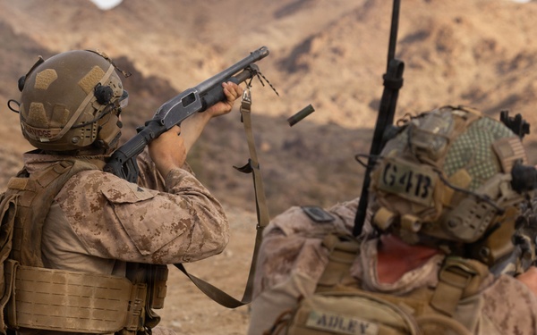 U.S. Marines with Golf Co., 2nd Bn., 1st Marines conduct company-level assault