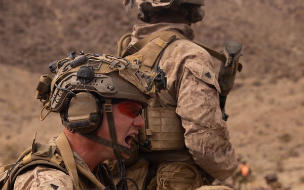 U.S. Marines with Golf Co., 2nd Bn., 1st Marines conduct company-level assault
